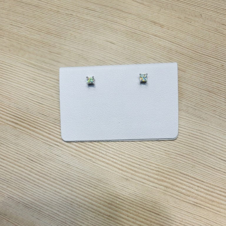 14K White Gold Diamond Earrings, with 0.62ctw Natural Diamonds