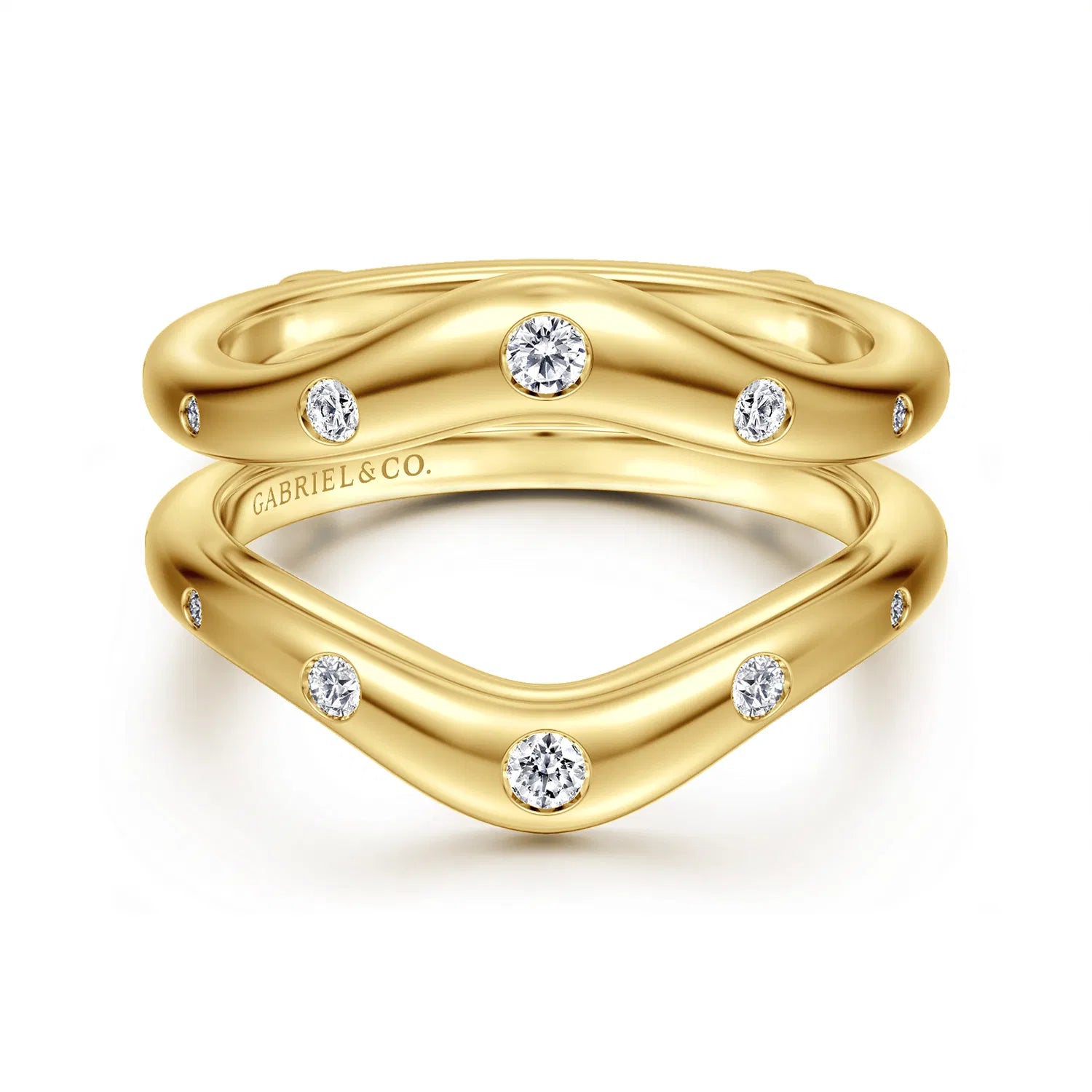 14K Yellow Gold Diamond Ring Enhancer