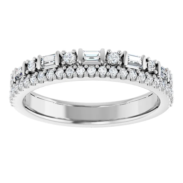 14K White Gold Anniversary Band