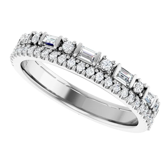 14K White Gold Anniversary Band