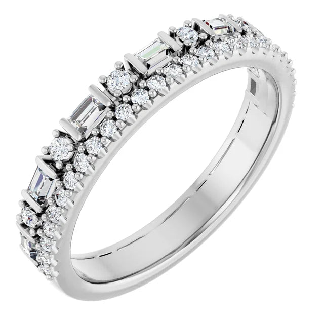 14K White Gold Anniversary Band