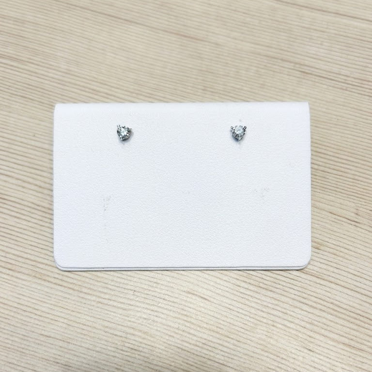 14K White Gold Diamond Earrings with 0.25ctw Natural Diamonds.
