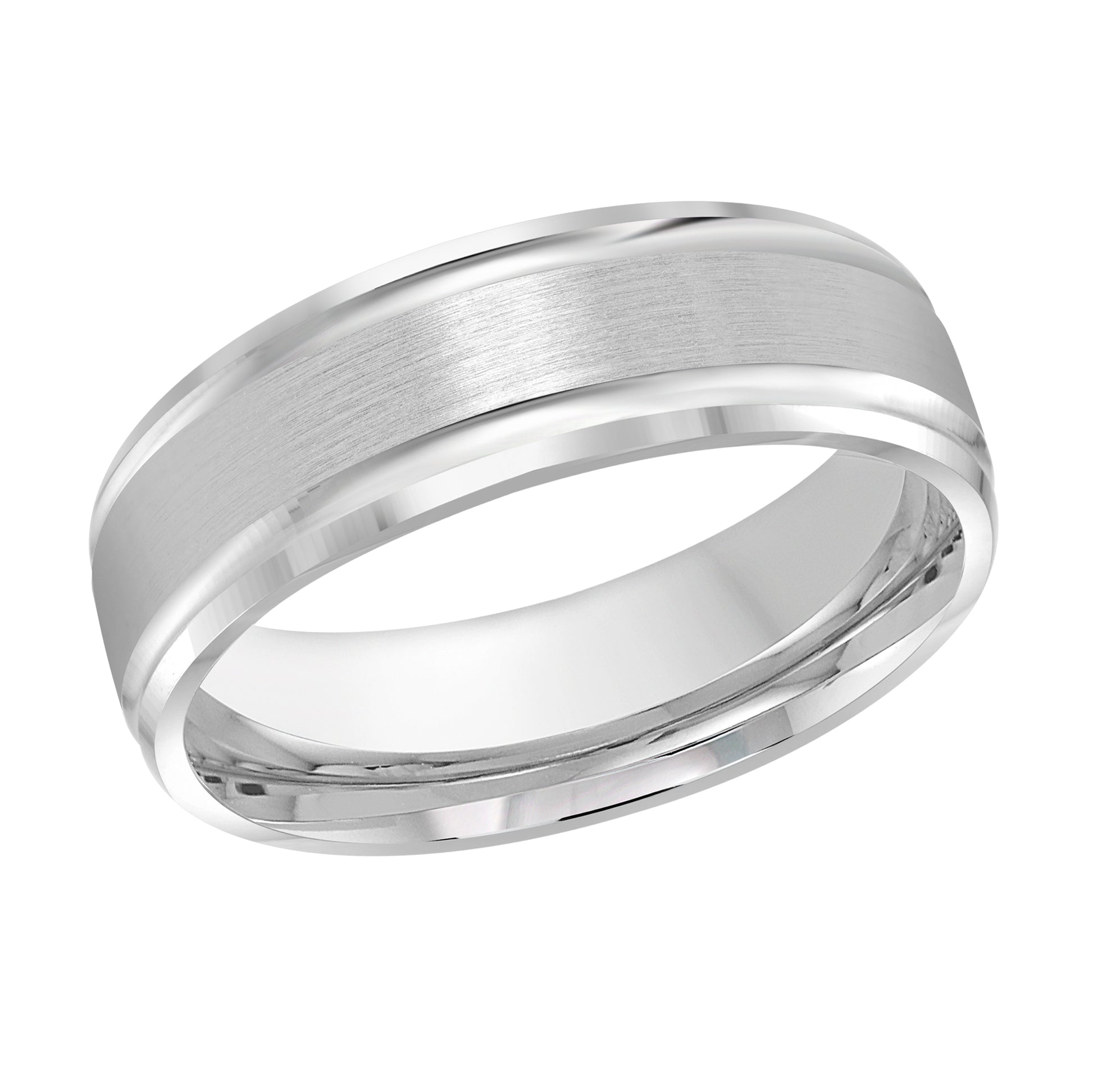 10K White gold men's wedding band