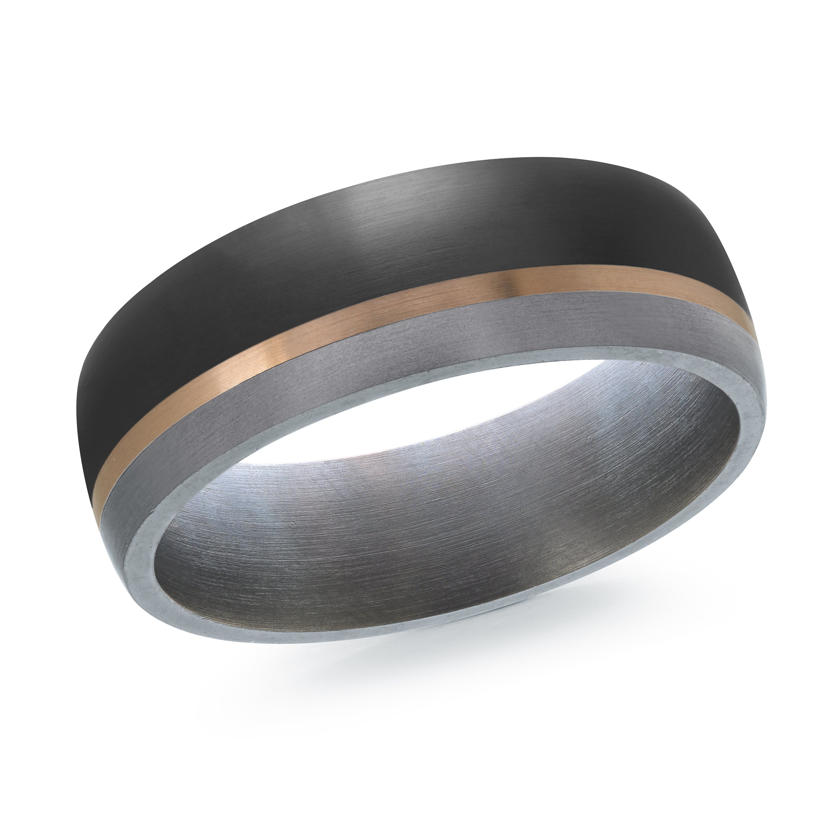 10K rose gold and Tantalum men's wedding band