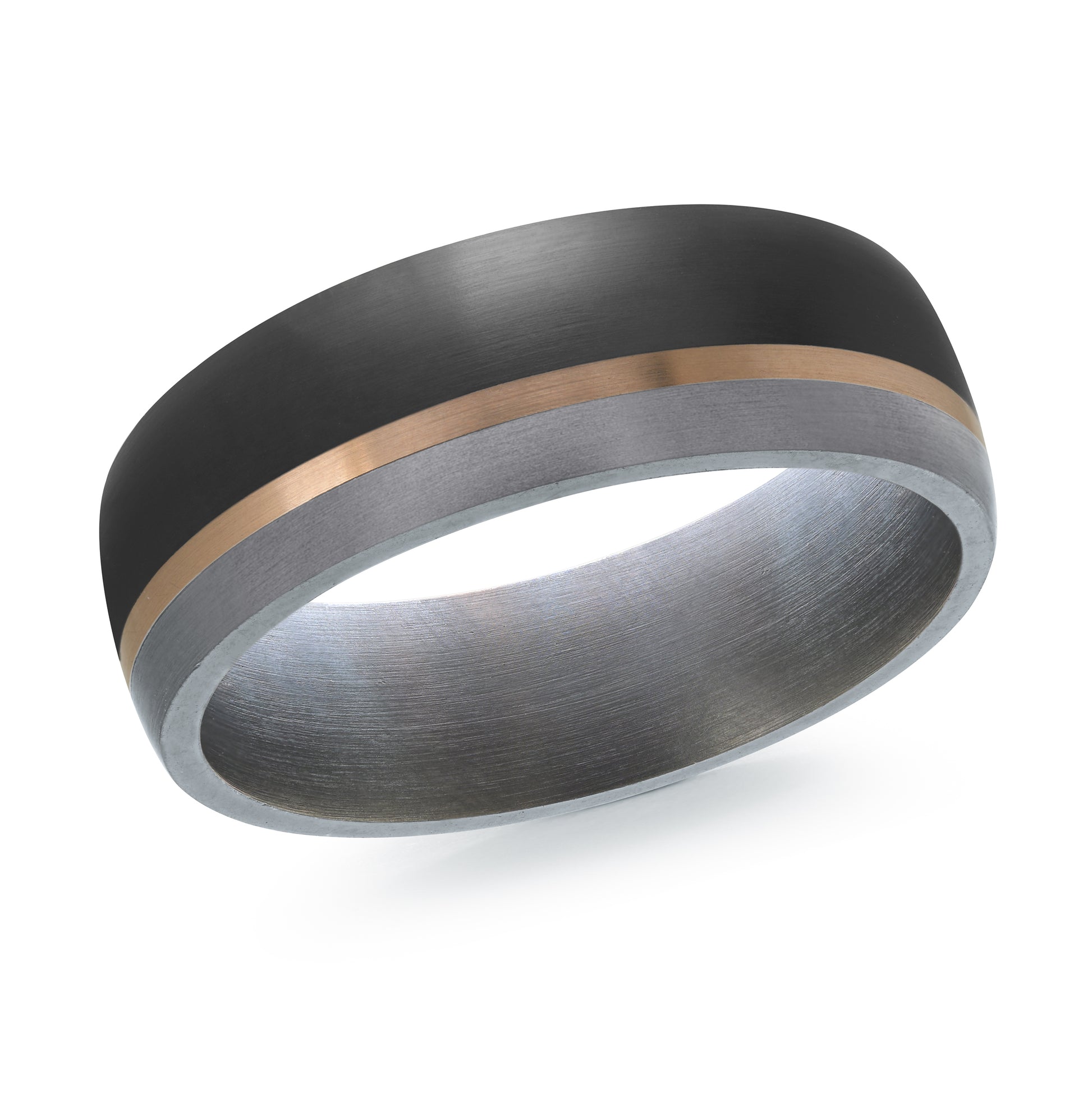 10K rose gold and Tantalum men's wedding band