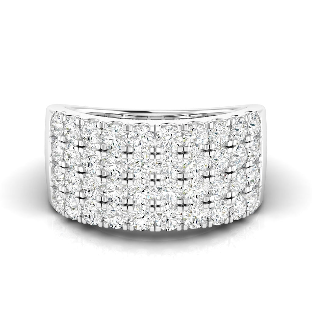14kt White Gold Diamond Dinner Ring set with 2.00ct of Lab Grown Diamonds.